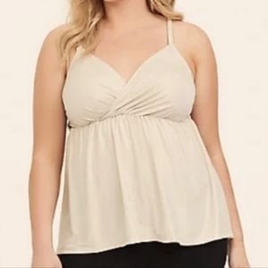Torrid soft gold shimmer cami